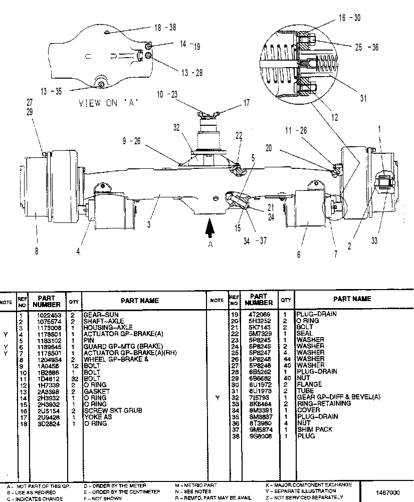 AXLE GP-DRIVE (CENTRE) 1183108 CAT