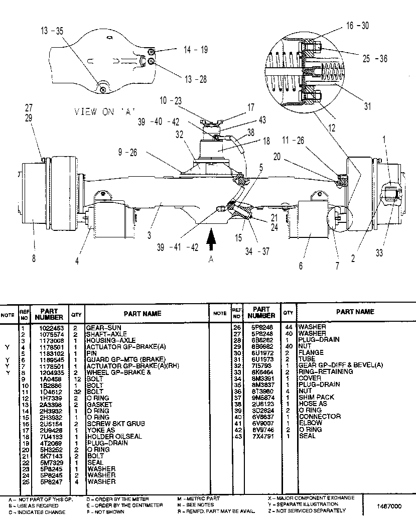 AXLE GP-DRIVE (REAR) 1183109 CAT