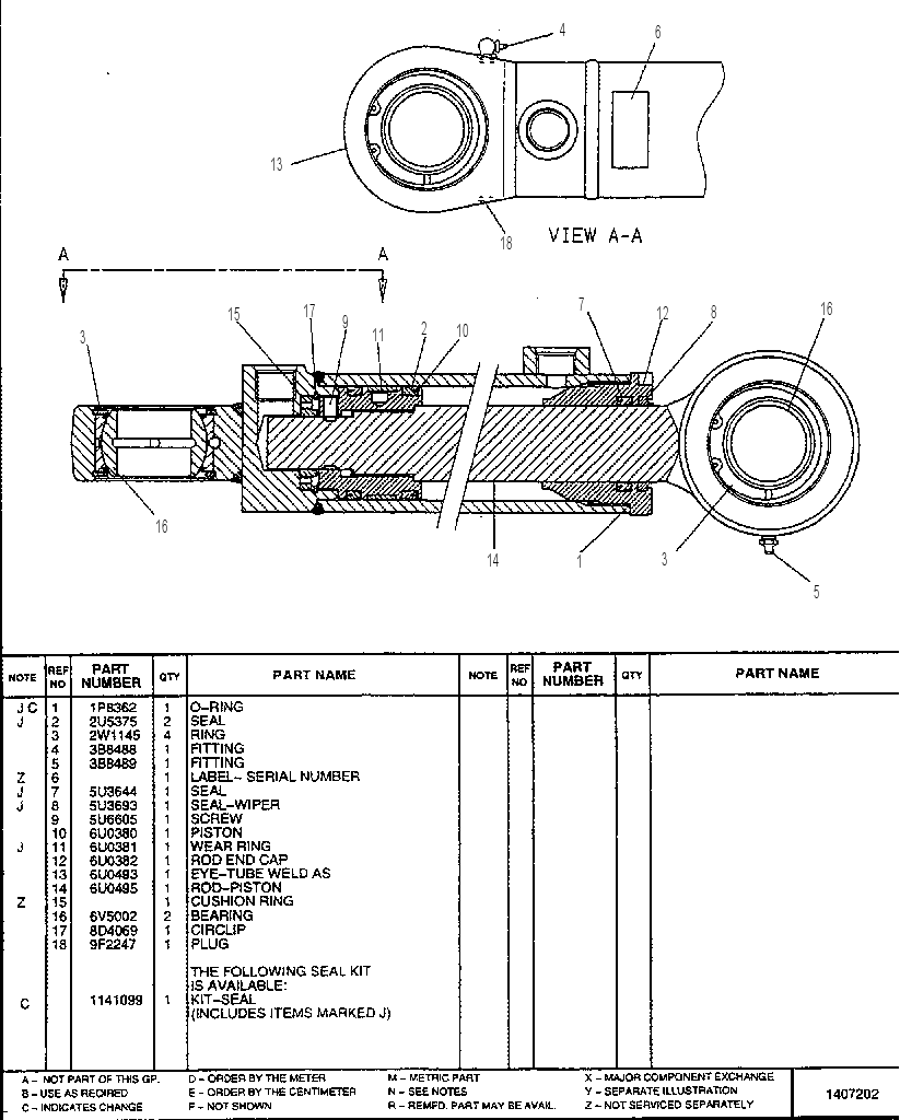CYLINDER GP-TAILGATE 6U0492 CAT