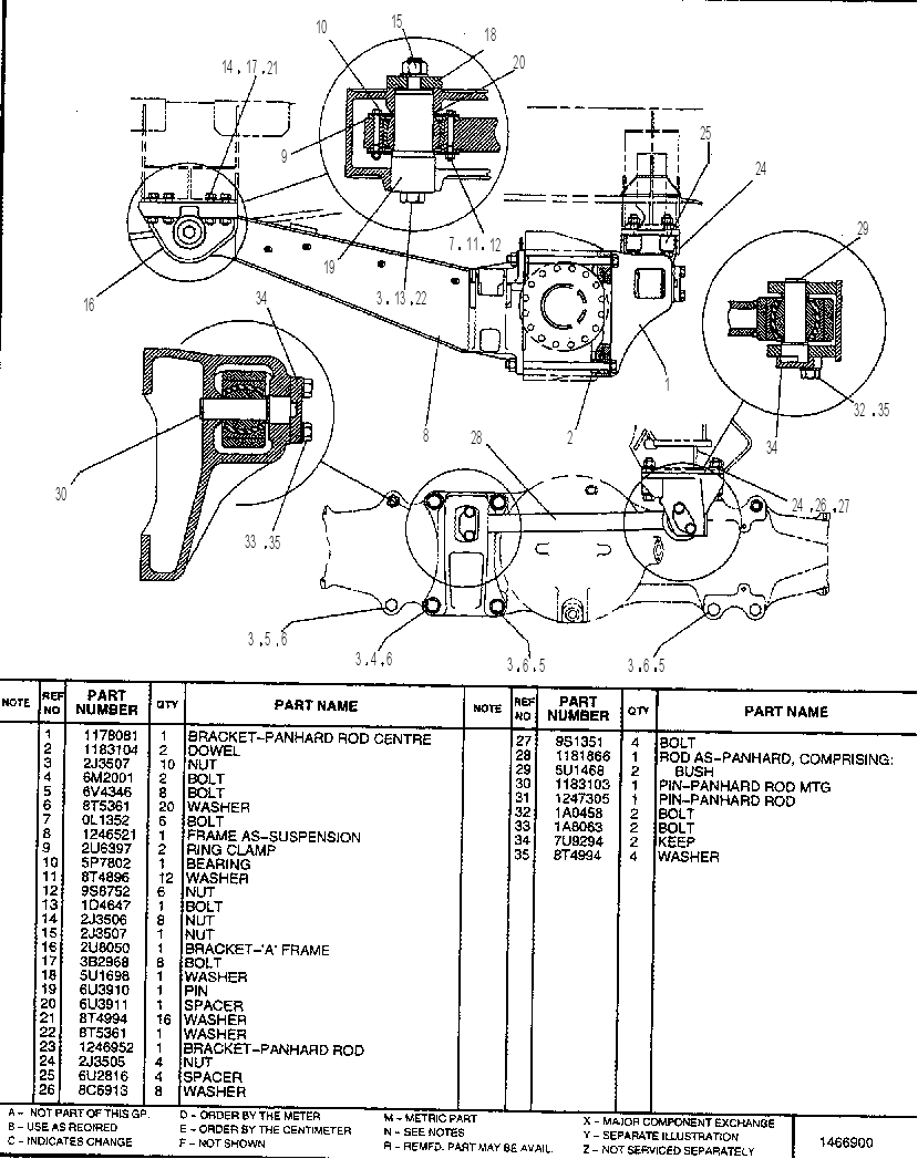 FRAME GP-SUSPENSION (CTR) 1183105 CAT