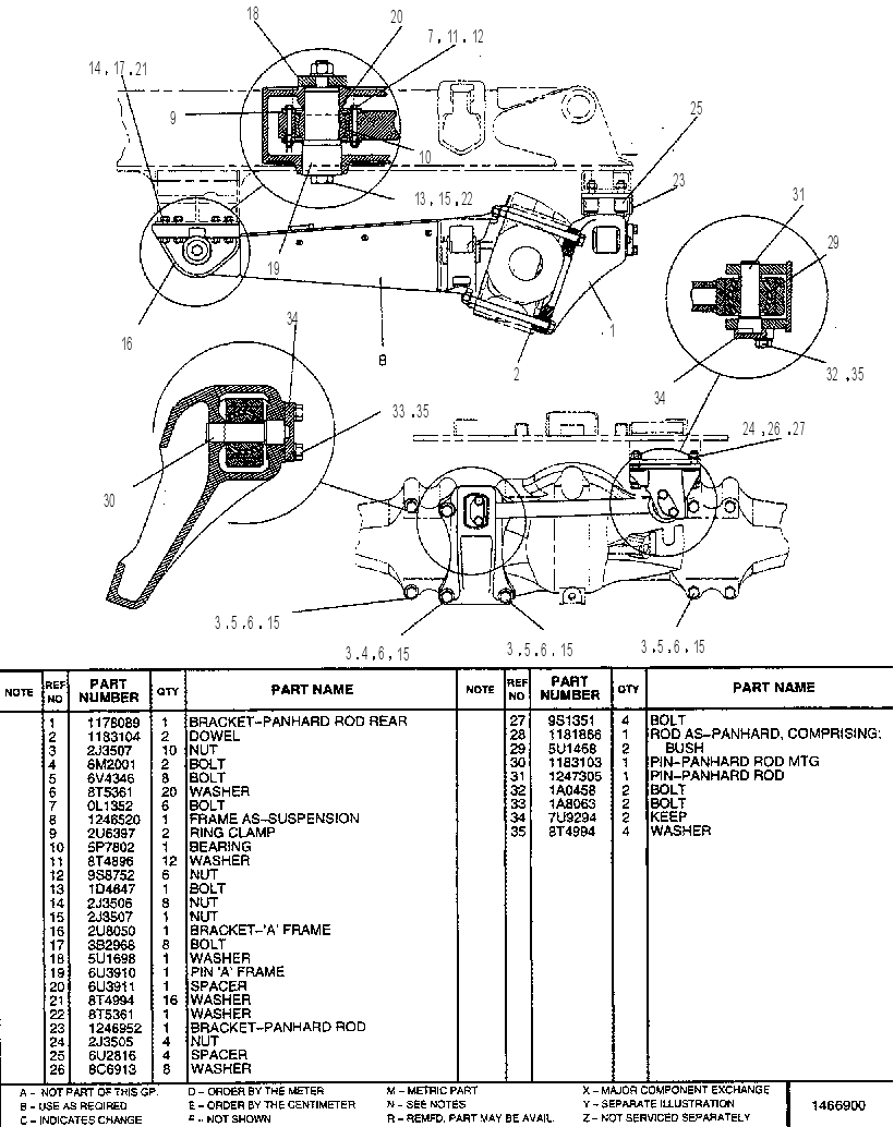 FRAME GP-REAR SUSPENSION 1183106 CAT