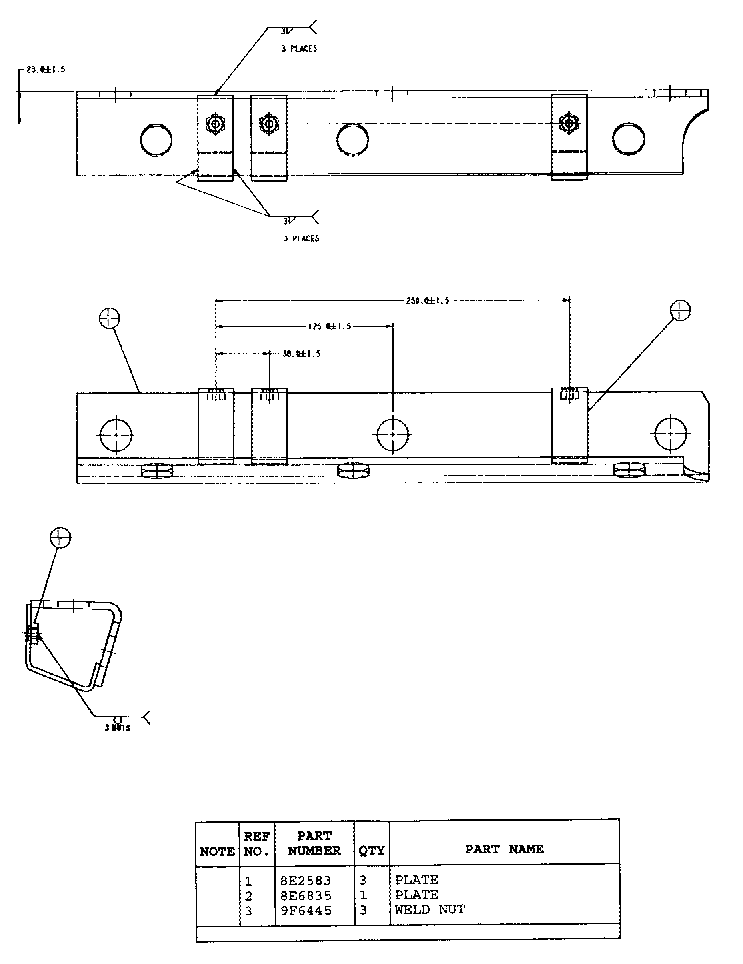 PLATE ASSEMBLY 1130521 CAT