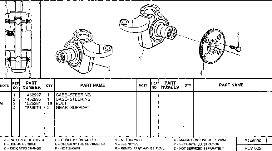 AXLE KIT-SHOULDERED BOLT 1462990 CAT