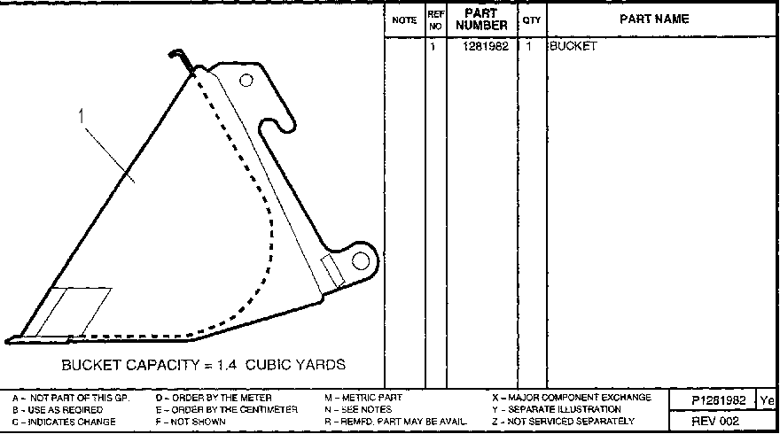 BUCKET AS-LOADER 1281982 CAT