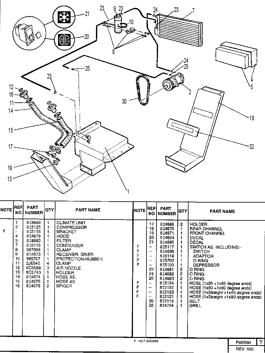 LINES GROUP - AIR CONDITIONING 8I3584 CAT