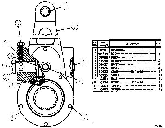 SLACK ADJUSTER ASSEMBLY--R.H.,SLACK ADJUSTER ASSEMBLY--L.H. 5D9525 CAT