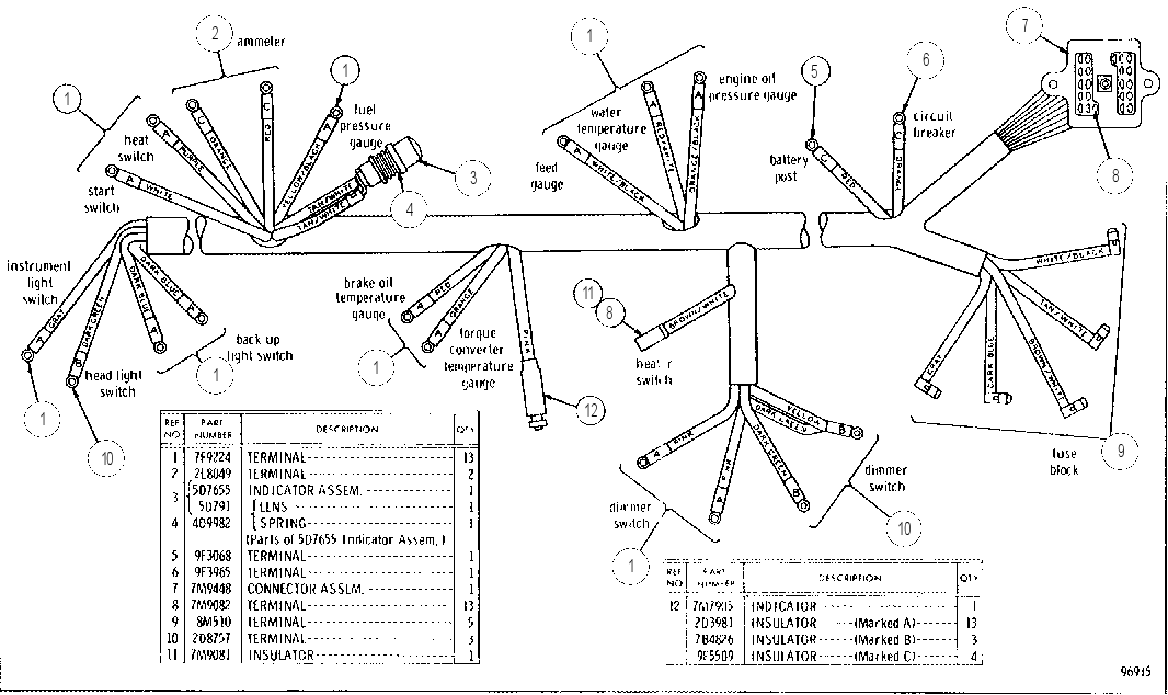 WIRING HARNESS 6D0498 CAT
