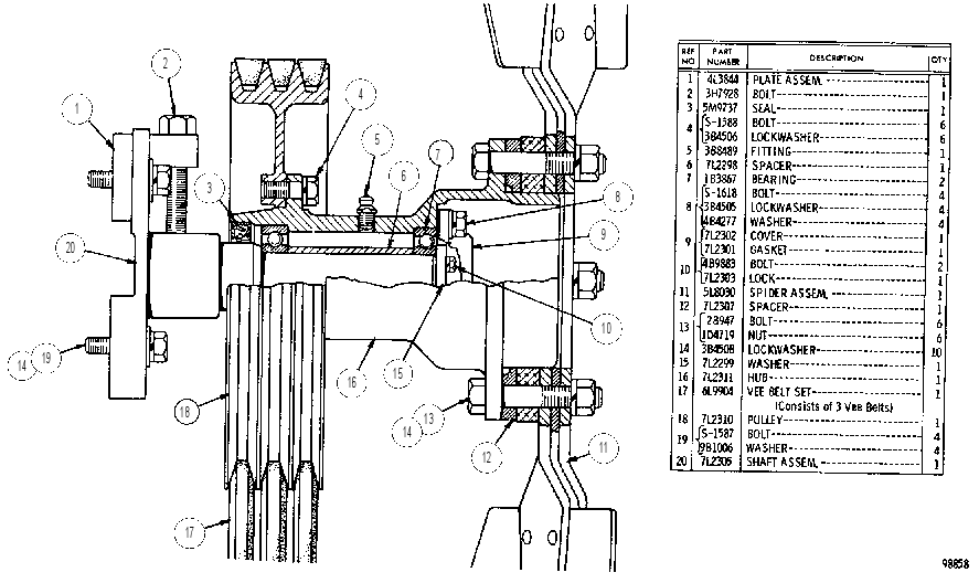 SUCTION FAN AND DRIVE GROUP 6L9912 CAT