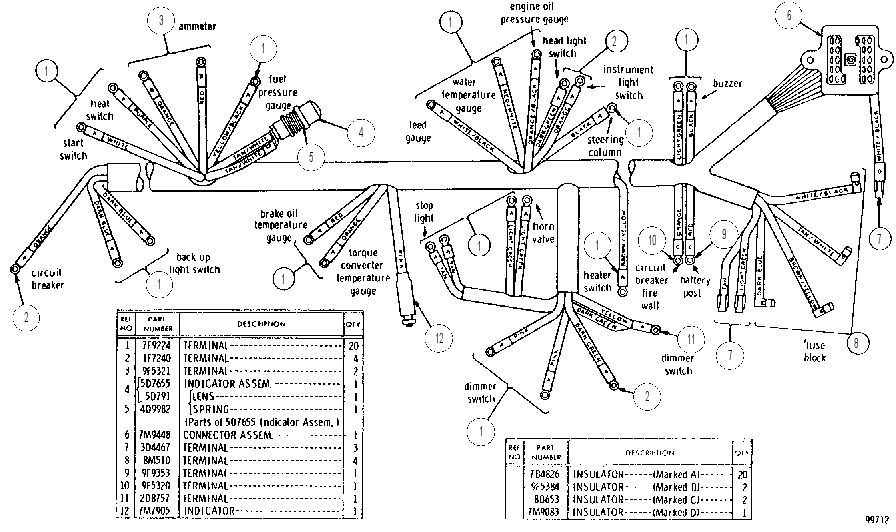 WIRING HARNESS ASSEMBLY 6D2597 CAT