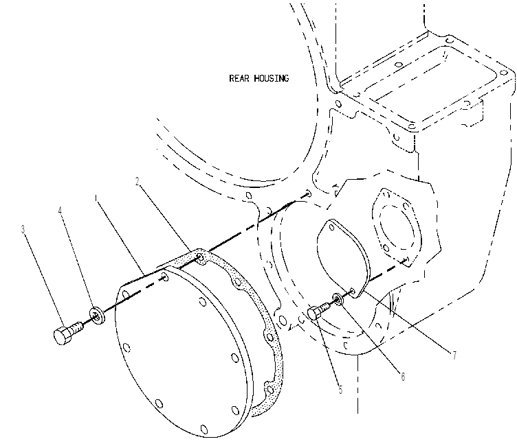 Крышка картера маховика 4W0357 CAT