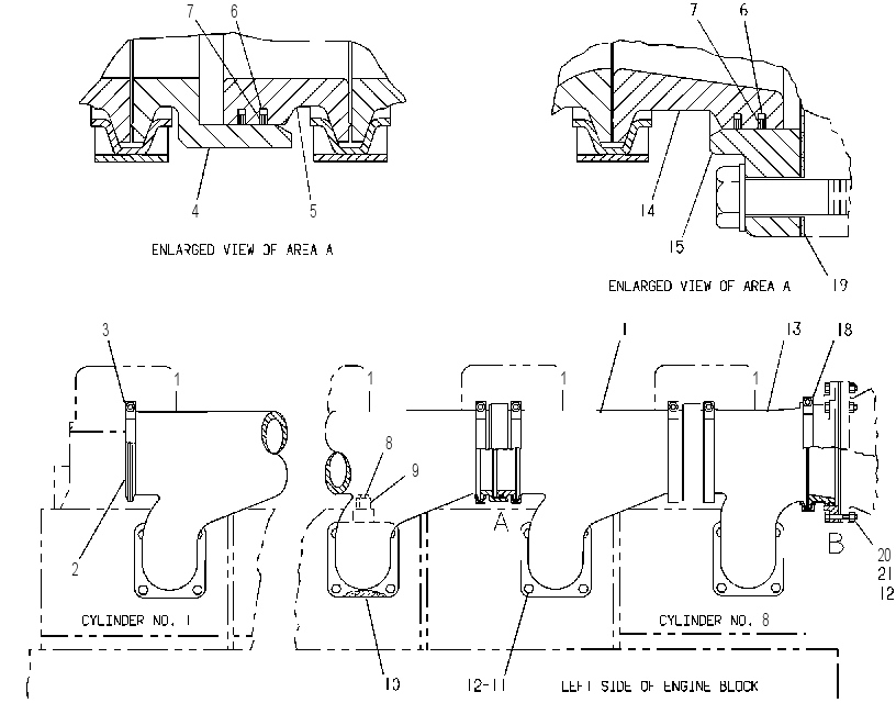 Коллектор выпускной 1W0849 CAT