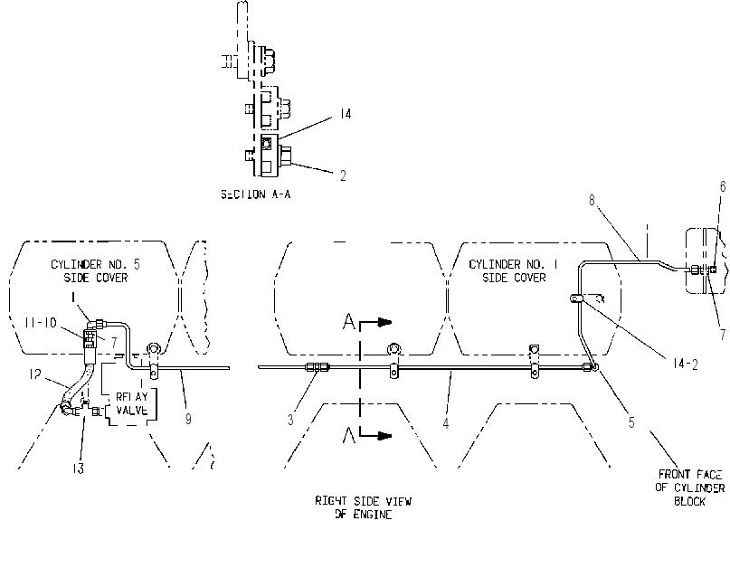 Трубопроводы панели приборов 4W7129 CAT
