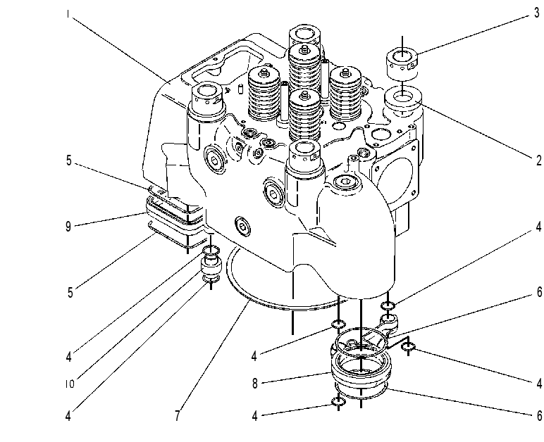 Головка блока цилиндров 4W0021 CAT
