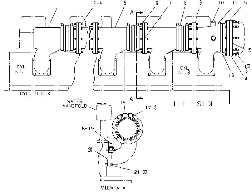 Коллектор выпускной 7C9781 CAT
