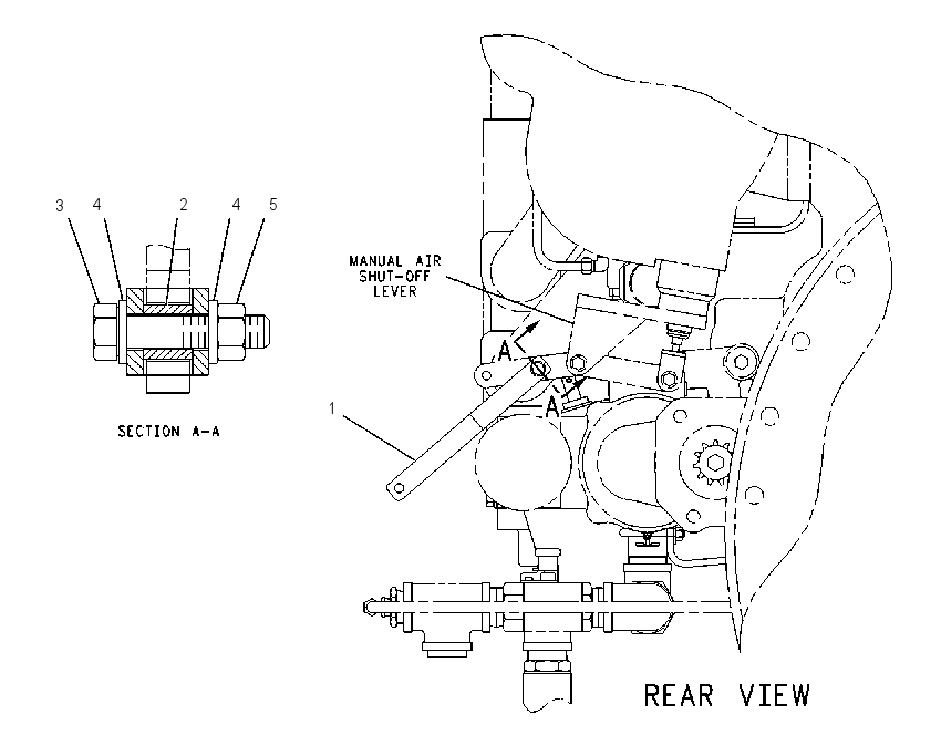 LEVER GP-MANUAL AIR SHUTOFF 1179165 CAT