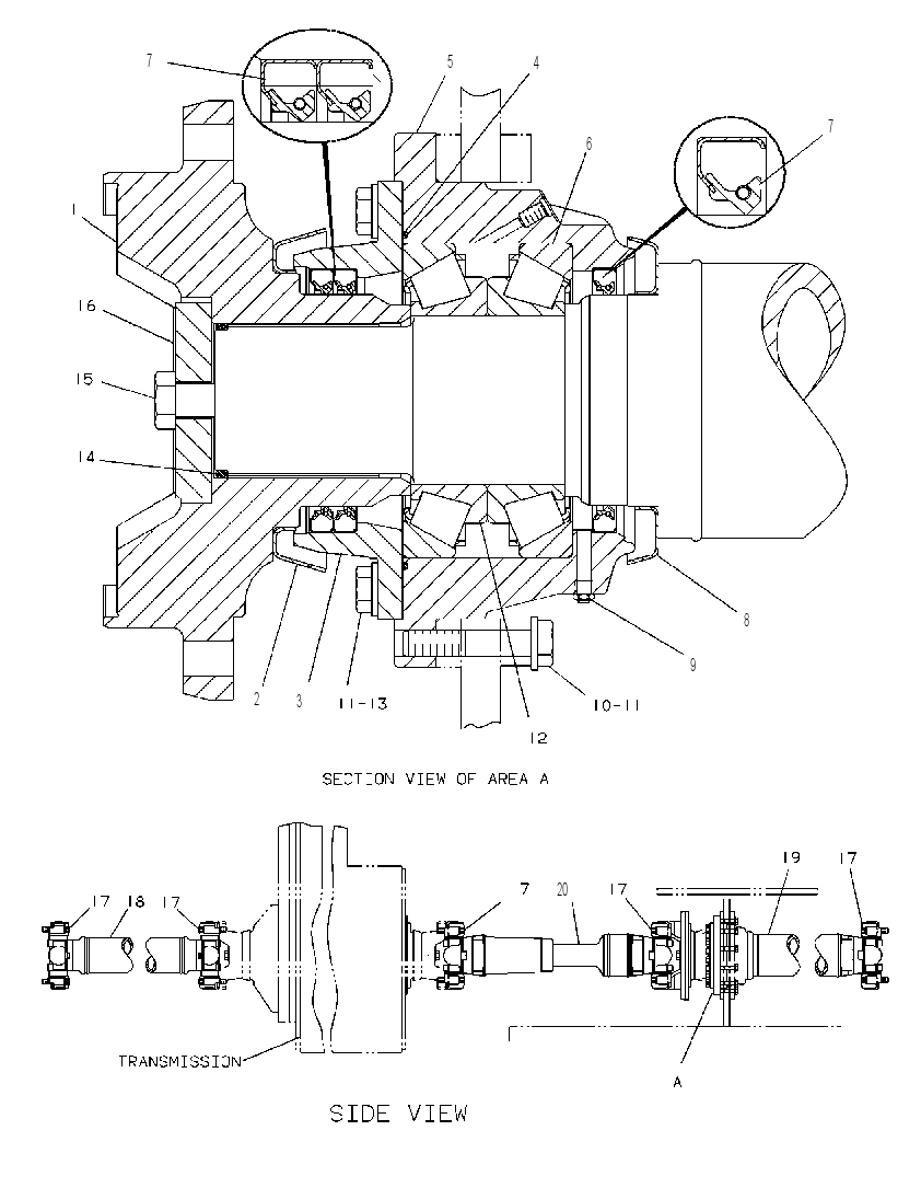 Вал приводной 8R4207 CAT