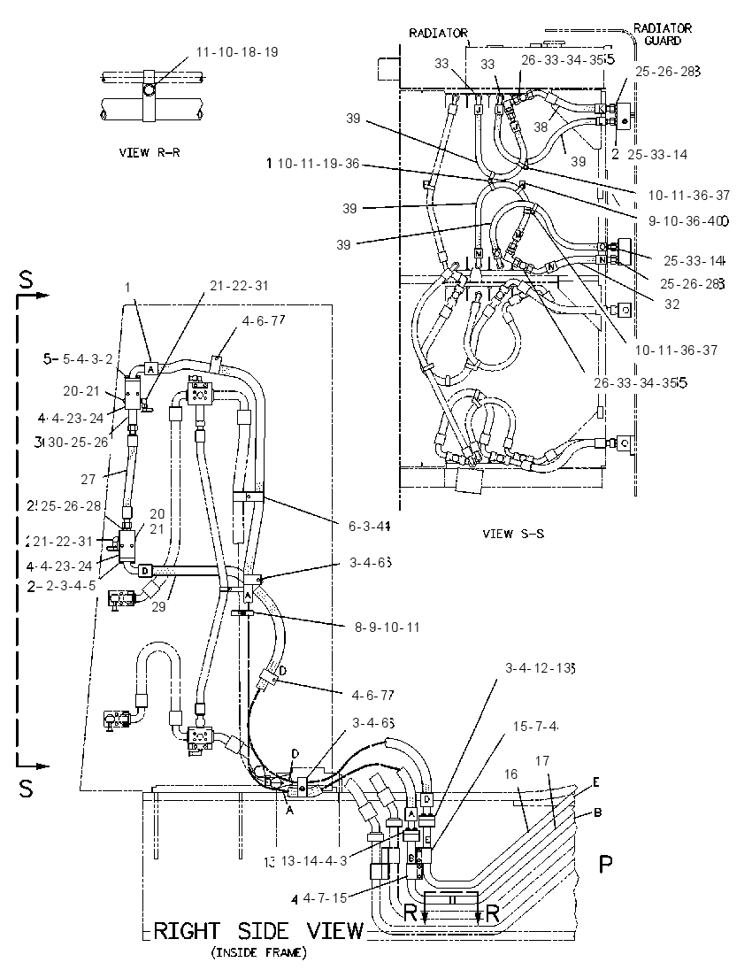 LINES GP-STEERING OIL COOLER 8X8504 CAT