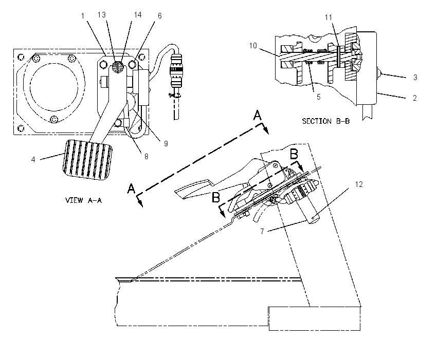 Педаль управления оборотами 8X7946 CAT
