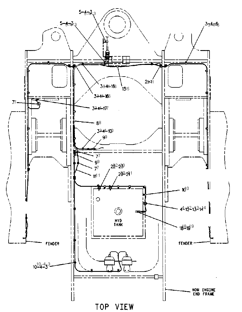 Проводка передняя 7I5907 CAT