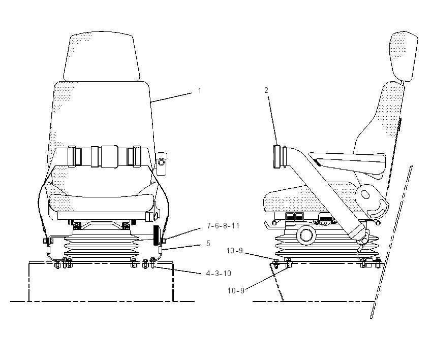 Сиденье 8X3527 CAT