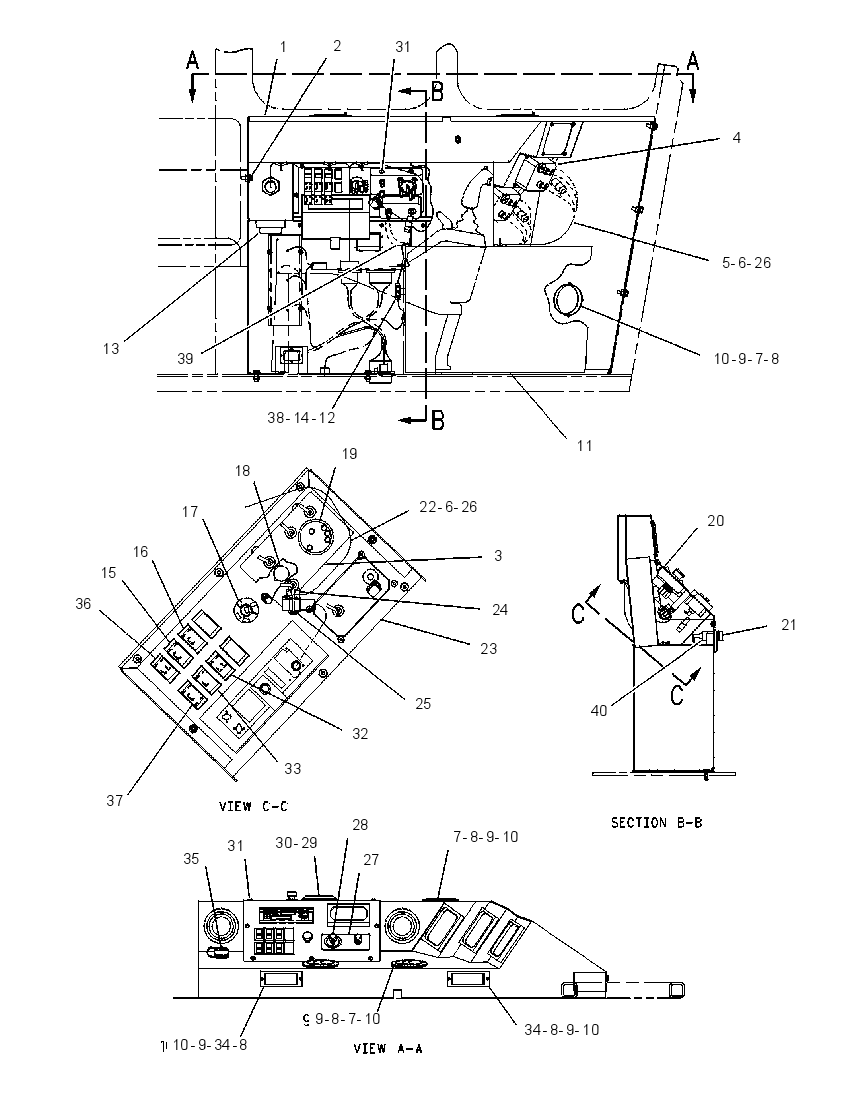 CONSOLE GP-INSTRUMENT 7I5162 CAT