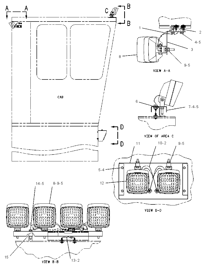 LIGHTING GP-FRONT SHOVEL 1064049 CAT