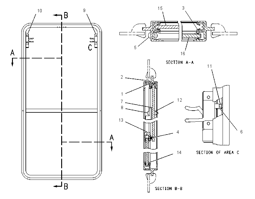 WINDOW GP-REAR 8Y6951 CAT