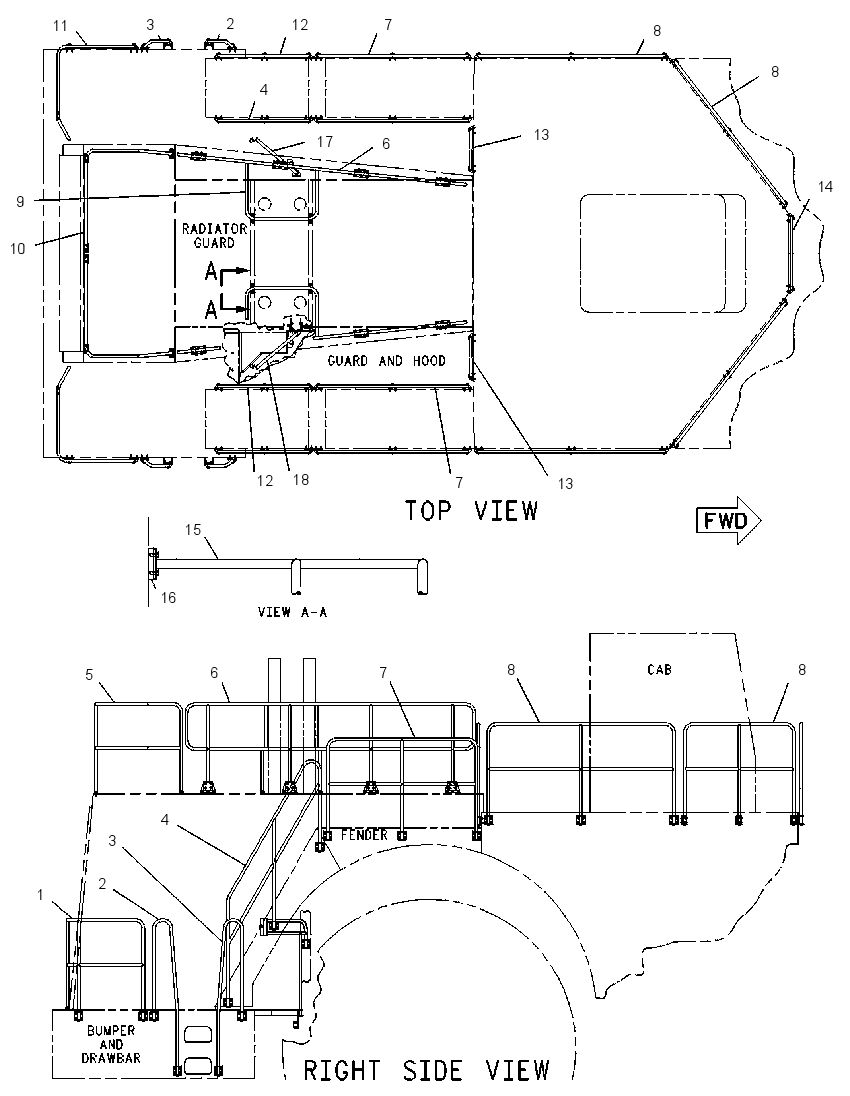 Поручень 7I5023 CAT