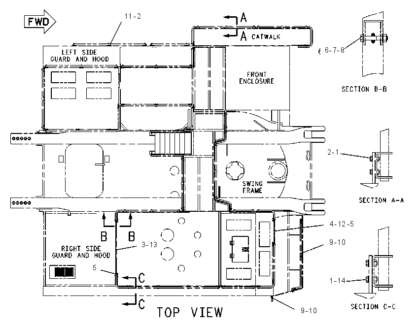 FASTENER GP-HANDRAIL 6I7714 CAT