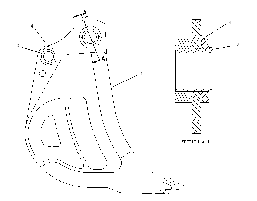 BUCKET & BEARING AS 1205427 CAT