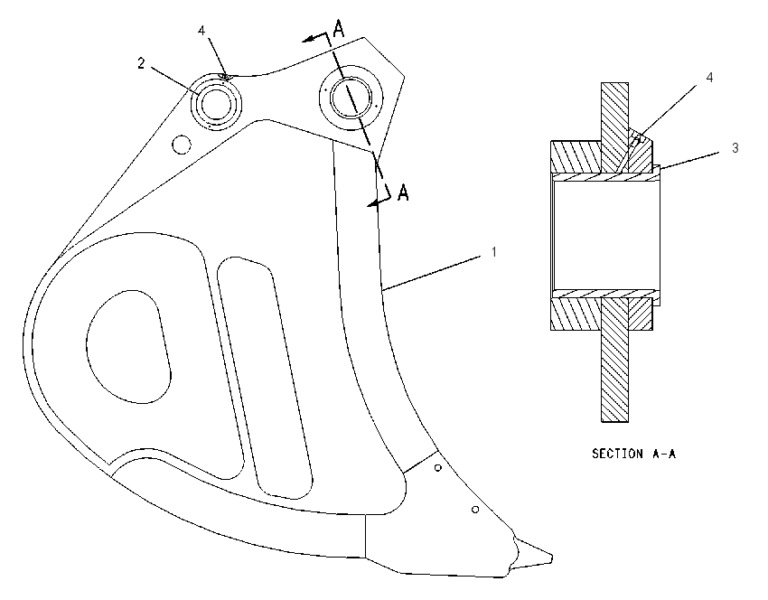 BUCKET & BEARING AS 1188678 CAT