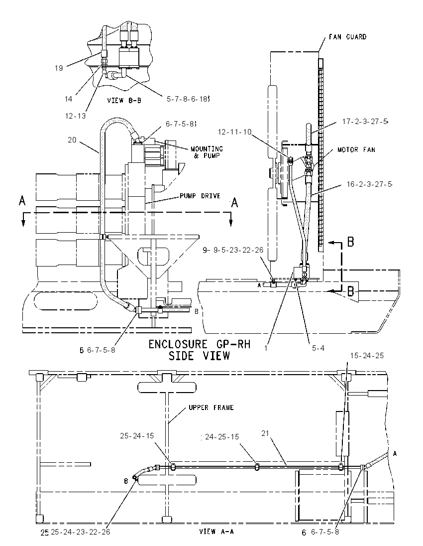 Трубопроводы гидропривода вентилятора 7I5953 CAT