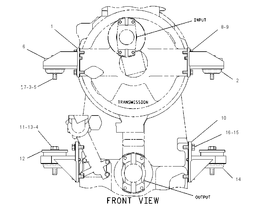SUPPORT GP-TRANSMISSION 8X9046 CAT