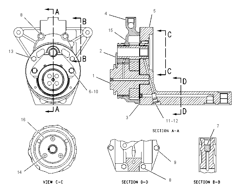 DRIVE GP-UNIT INJ HYD PUMP 1253430 CAT