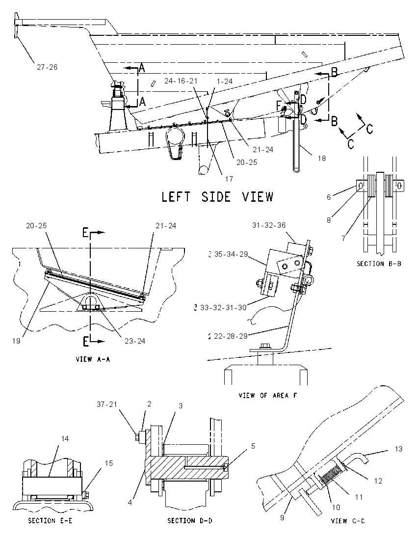 MOUNTING GP-TRUCK BODY 8X9940 CAT