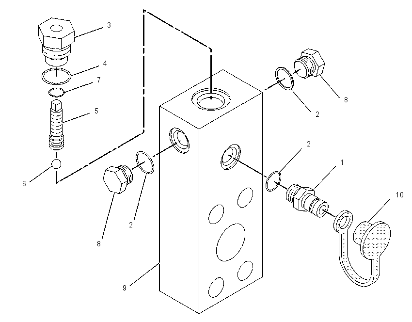 VALVE & MTG GP-PRESSURE TEST 1280093 CAT