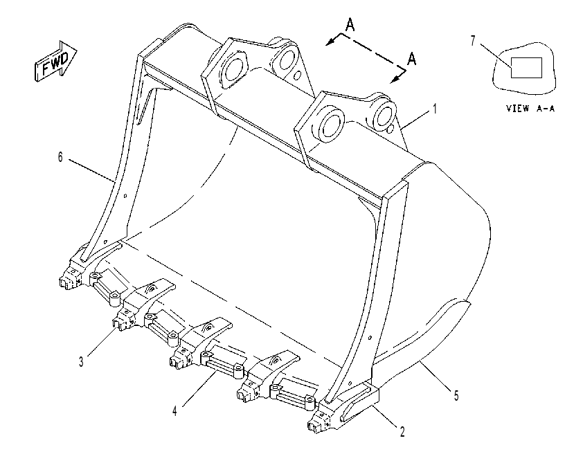 BUCKET AS-MASS EXCAVATOR 1297597 CAT