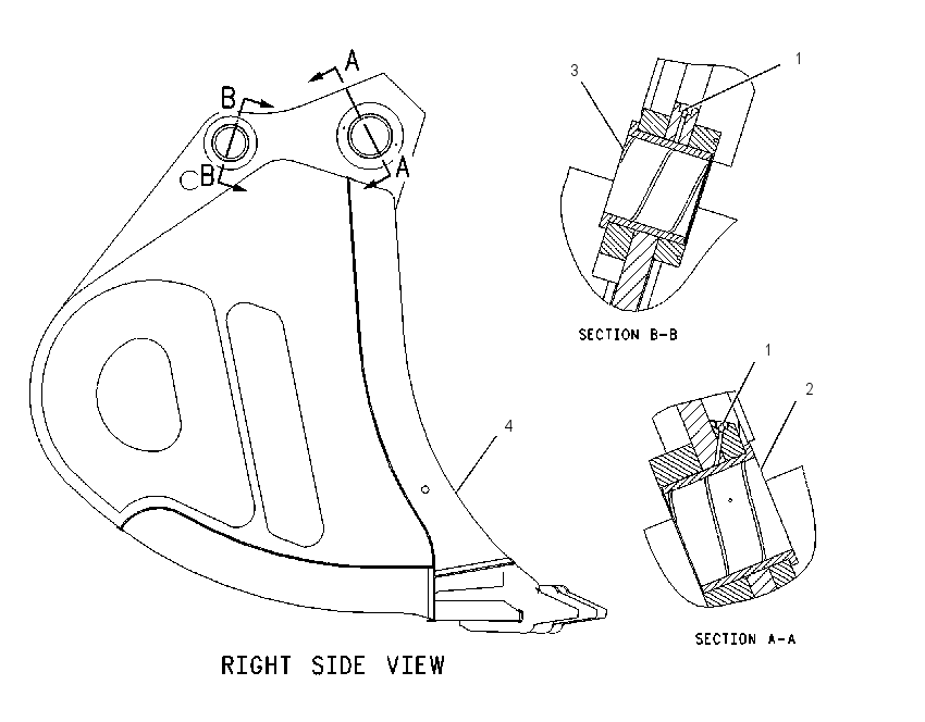 BUCKET & BEARING AS 1262448 CAT