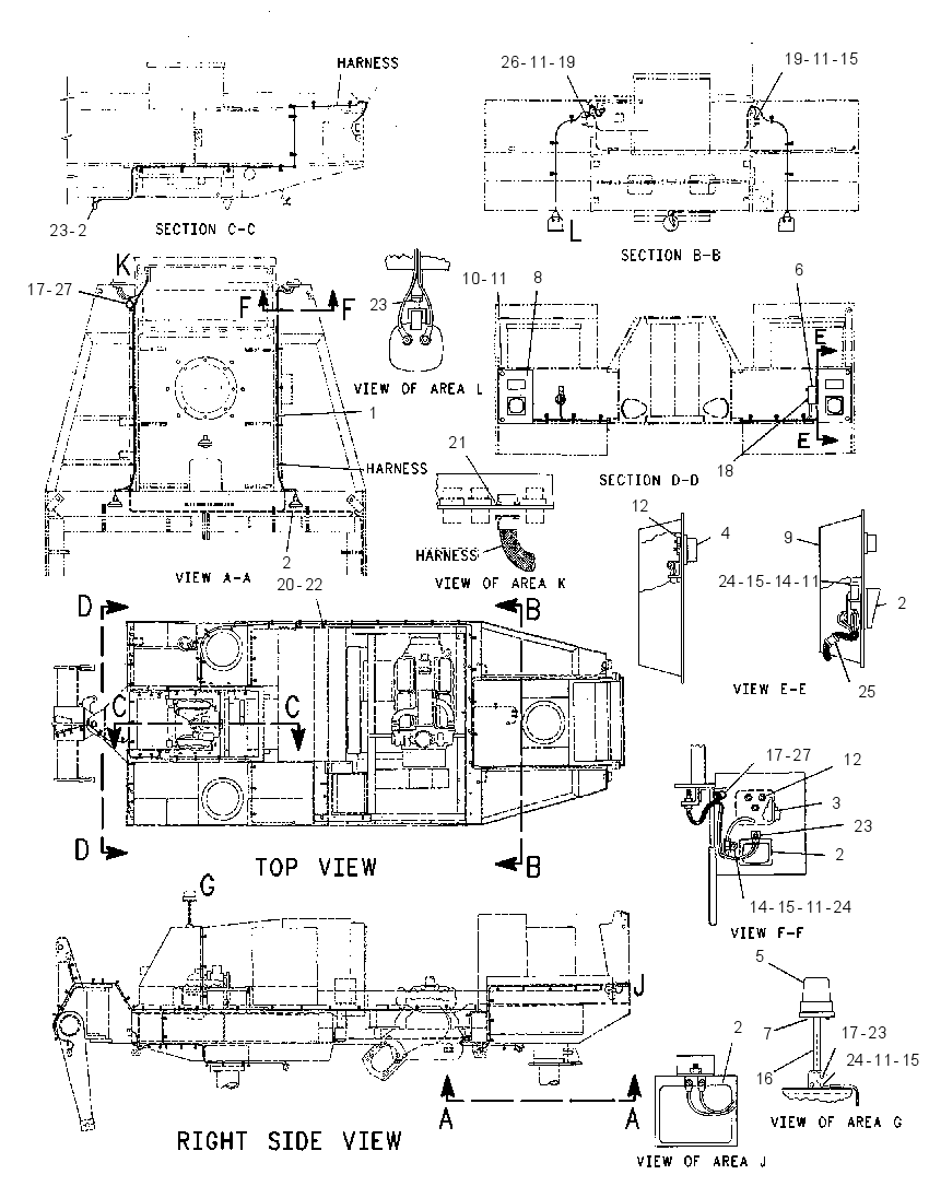 Проводка освещения 7R9707 CAT