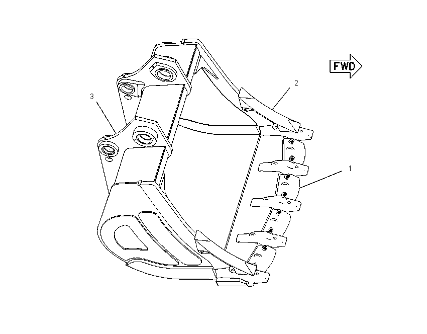 BUCKET AR-MASS EXCAVATOR 1263178 CAT