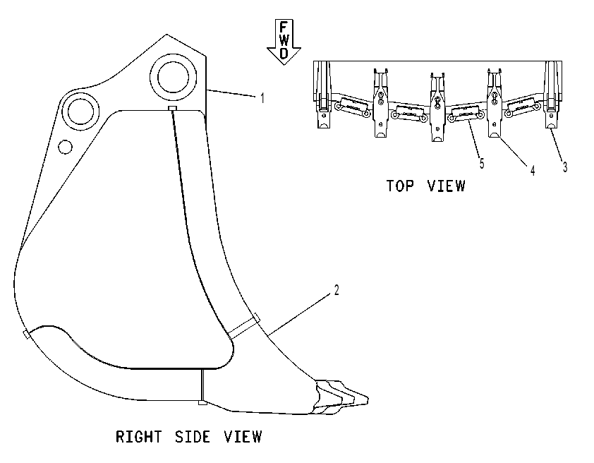 BUCKET AS-MASS EXCAVATOR 1205429 CAT