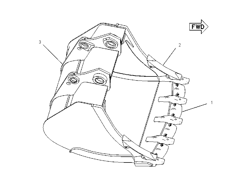 BUCKET AR-MASS EXCAVATOR 1245714 CAT