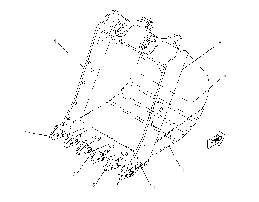 BUCKET AS-MASS EXCAVATOR 1338863 CAT