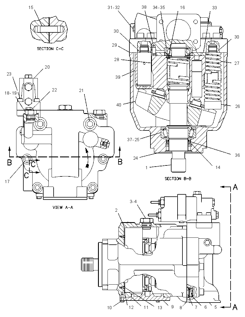 Насос поршневой 9T8929 CAT