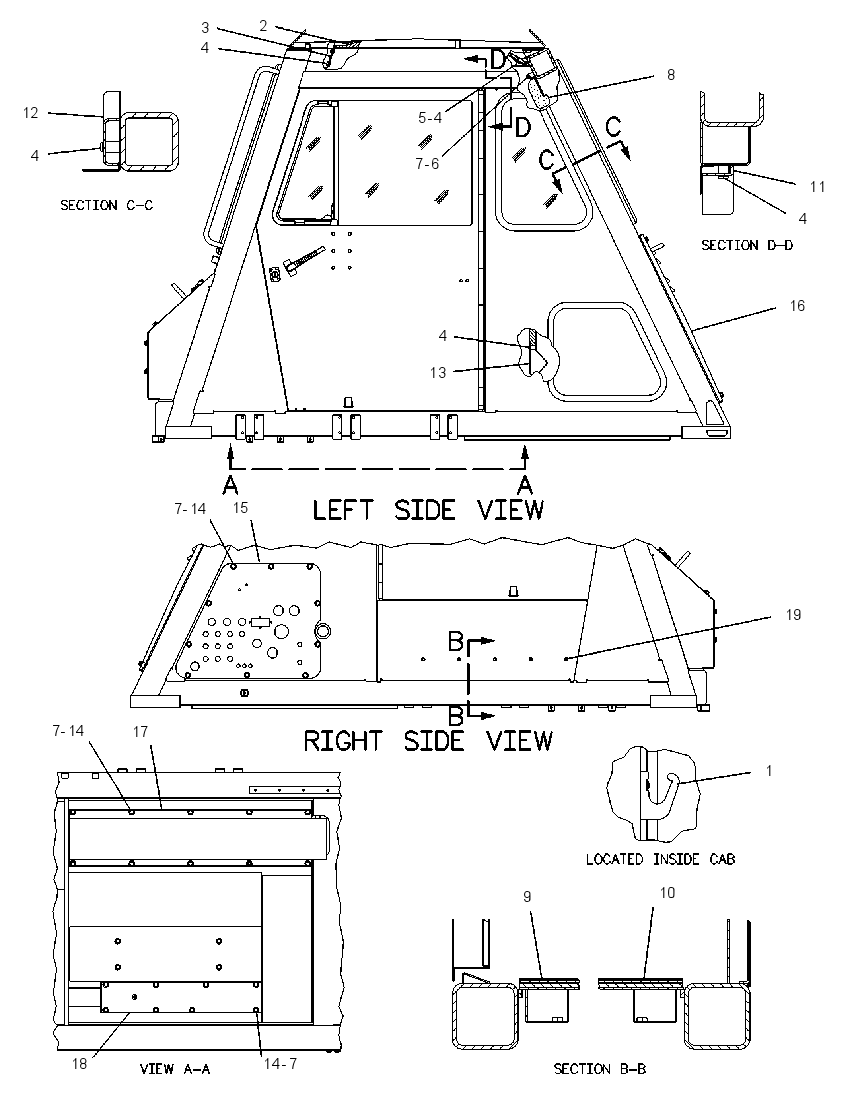 Кабина 8W7255 CAT