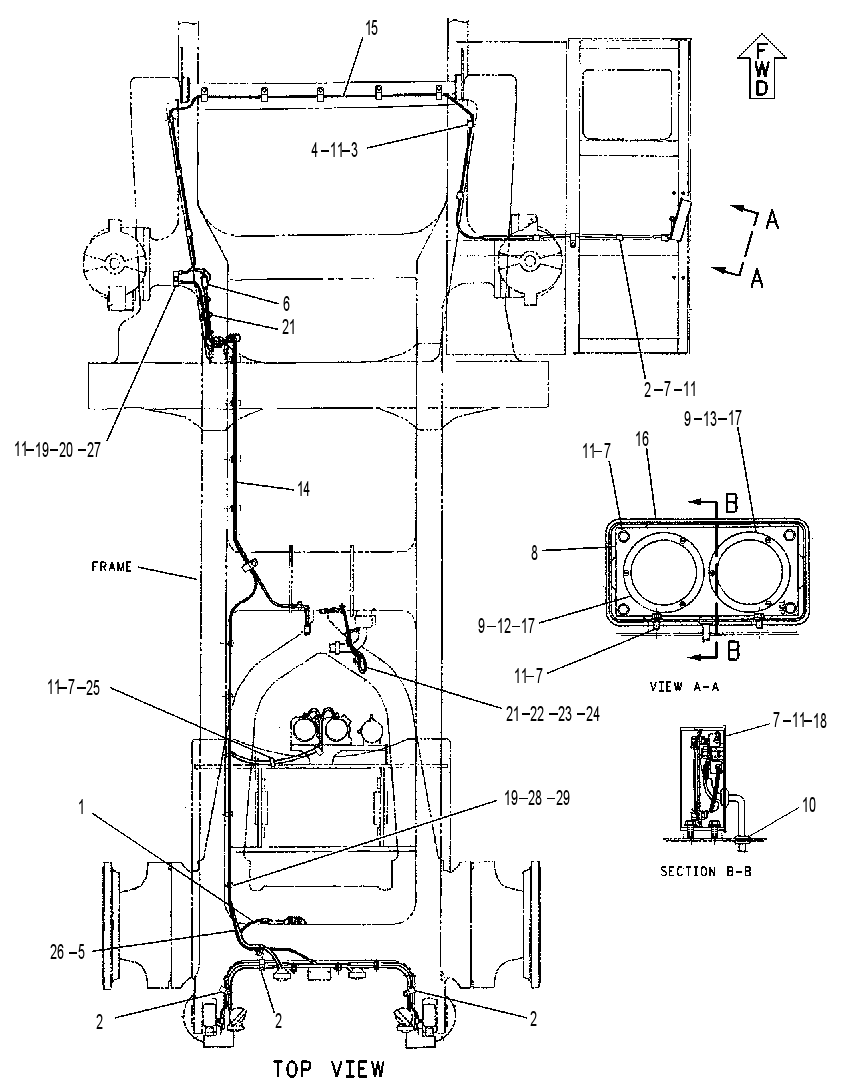 Проводка шасси 2A6725 CAT