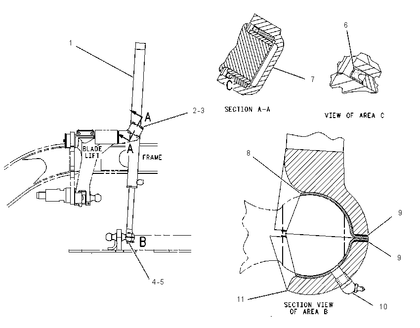 CYLINDER & MTG GP-BLADE LIFT 8X1948 CAT