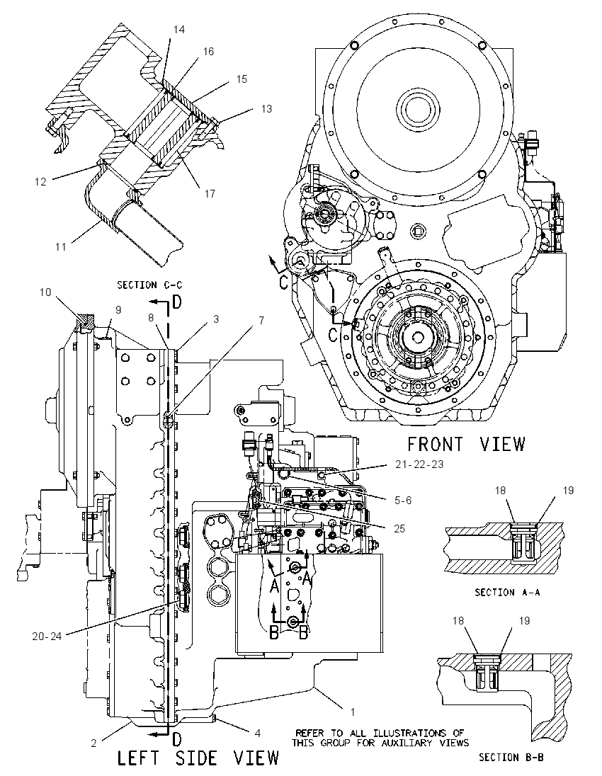 Корпус с деталями планетарной передачи 9W5128 CAT