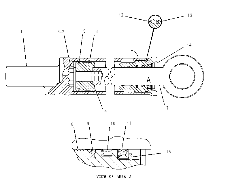 CYLINDER GP-ARTICULATION 6E1554 CAT