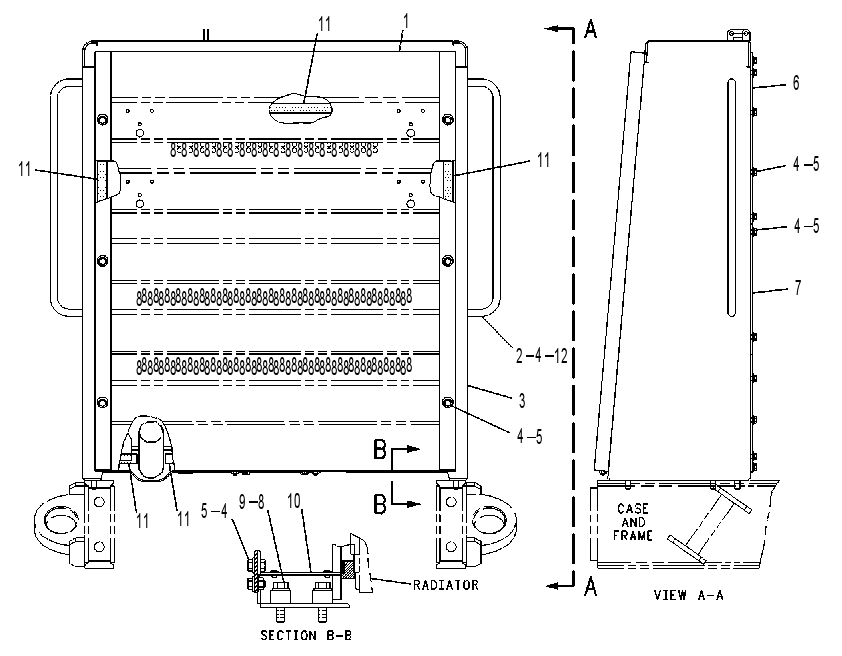GUARD & SUPPORT GP-RADIATOR 1088014 CAT